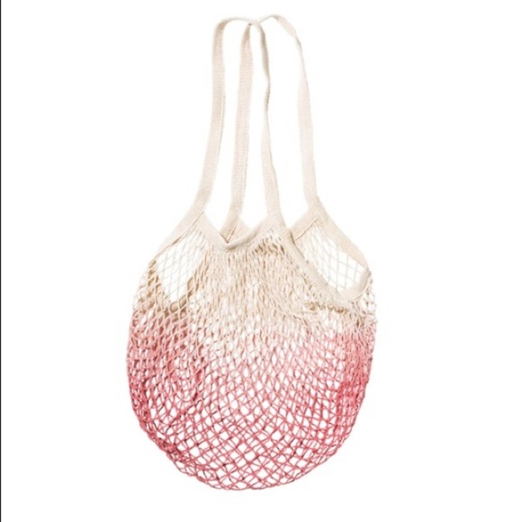 Camp Collection Dip Dye Market Tote in Pink Ombré - Picture 4 of 8